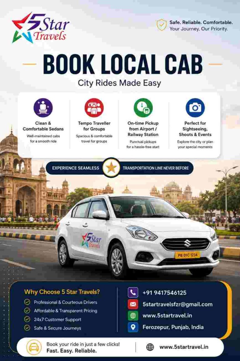 Taxi service In Ferozepur